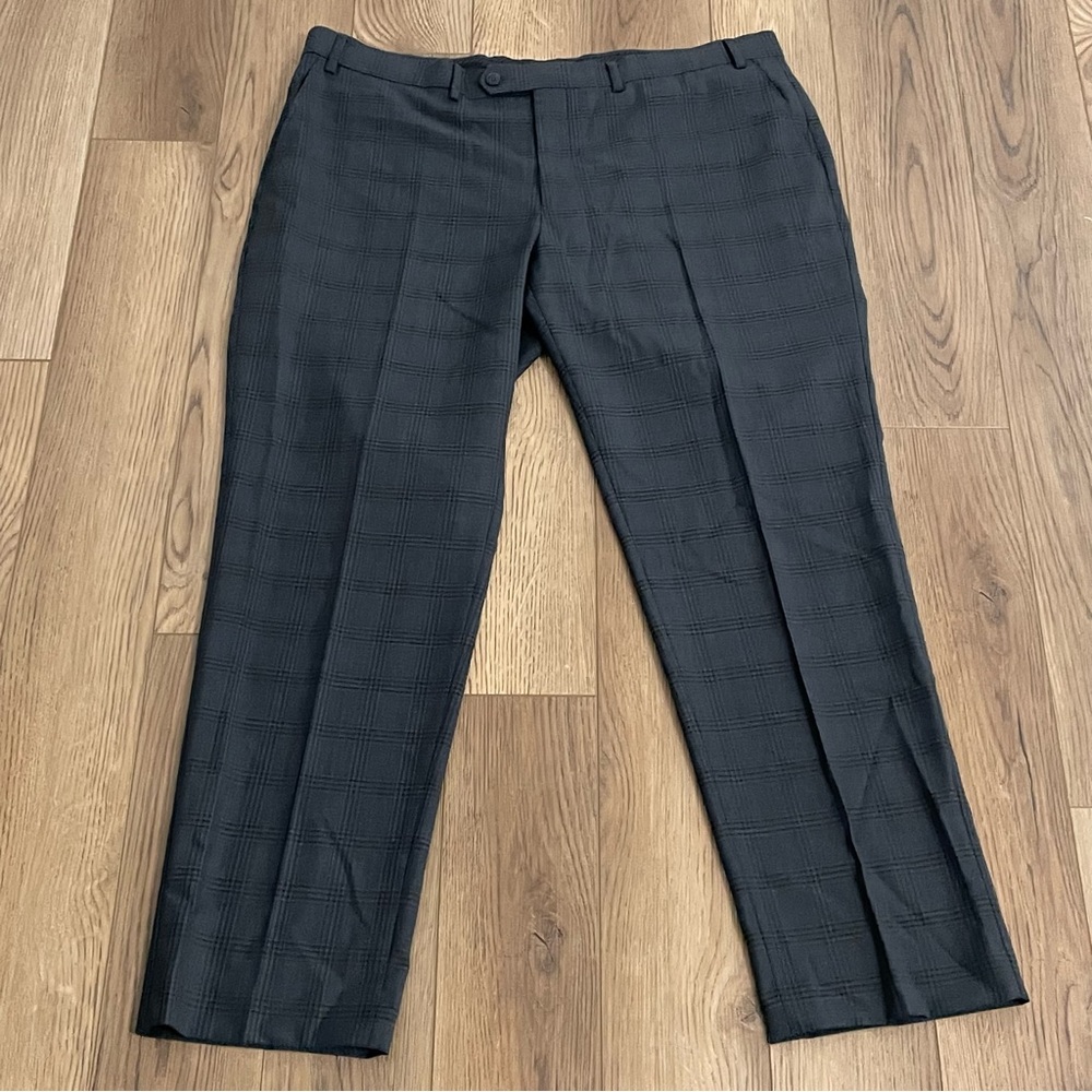 Michael Kors Plaid Mens Dress Pant Black